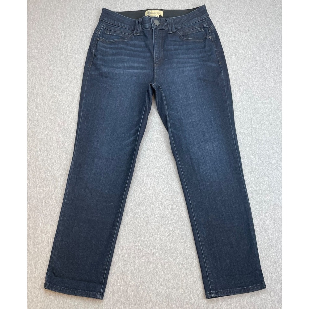 Democracy Jeans‎ Womens 10 Blue Cotton Blend Stretch Straight Mid-Rise